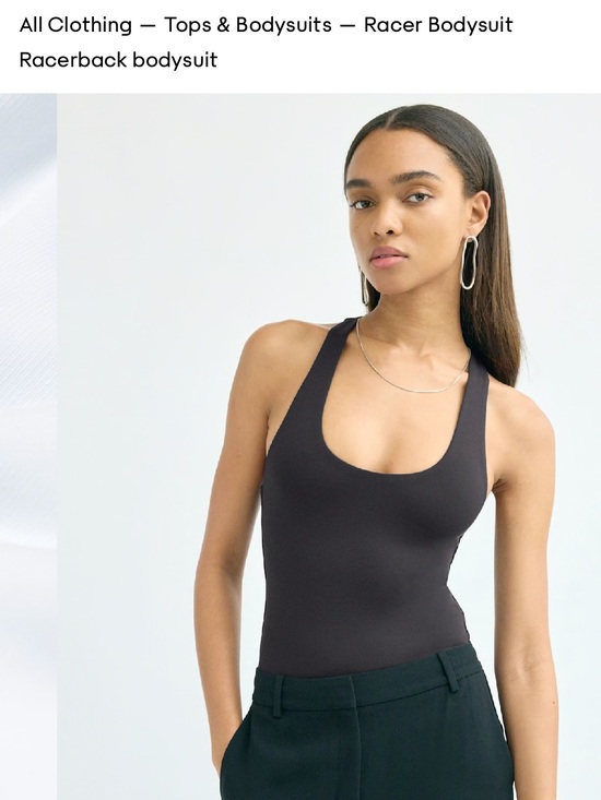 Aritzia Tops - Aritzia Racerback Scoop Neck Bodysuit - Black